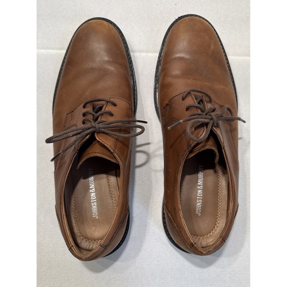 Johnston Murphy Brown Leather Lace Up Oxford Dress Shoes Men Size 9 - Picture 2 of 10